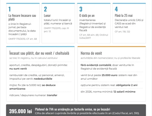 Contabilitatea în partidă simplă la PFA, II și IF: registrul de încasări și plăți, pas cu pas